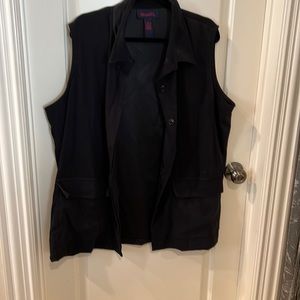 Faux, suede Denim and Company designed vest